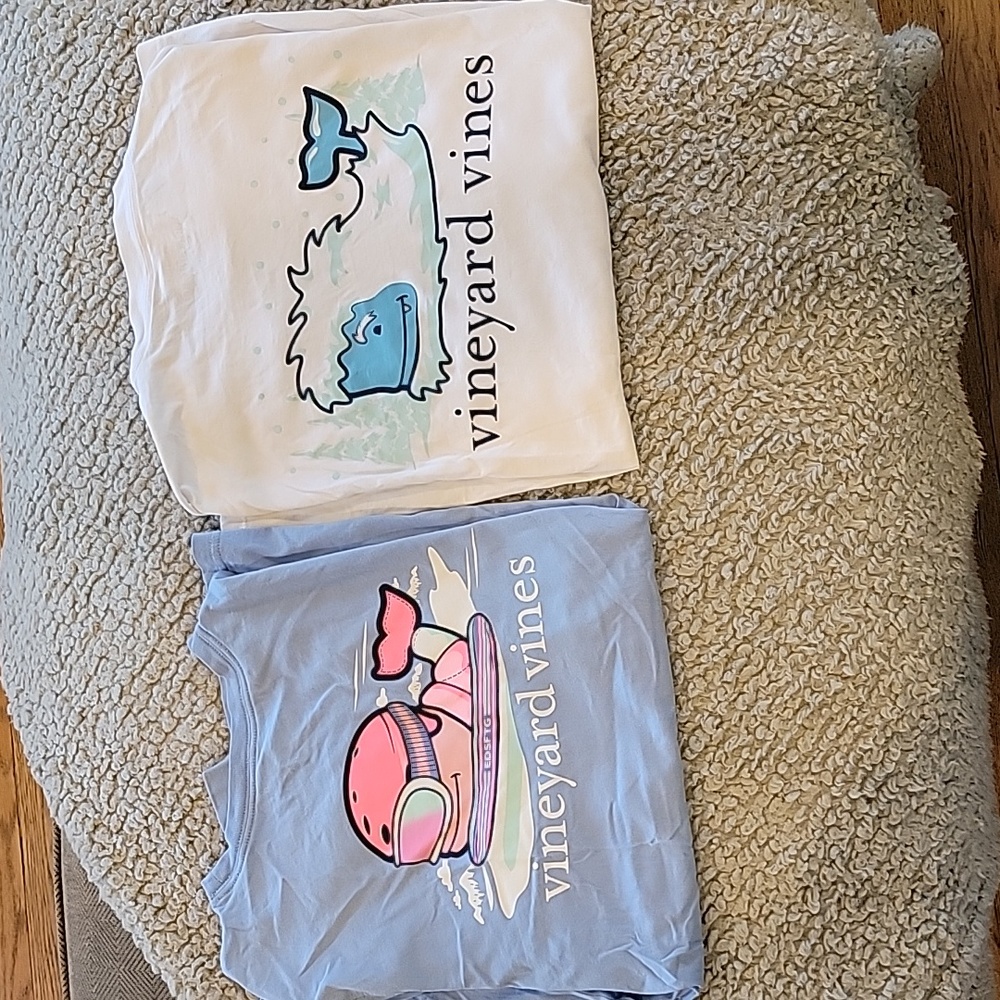 2 Vineyard Vines long-sleeved tee-shirts